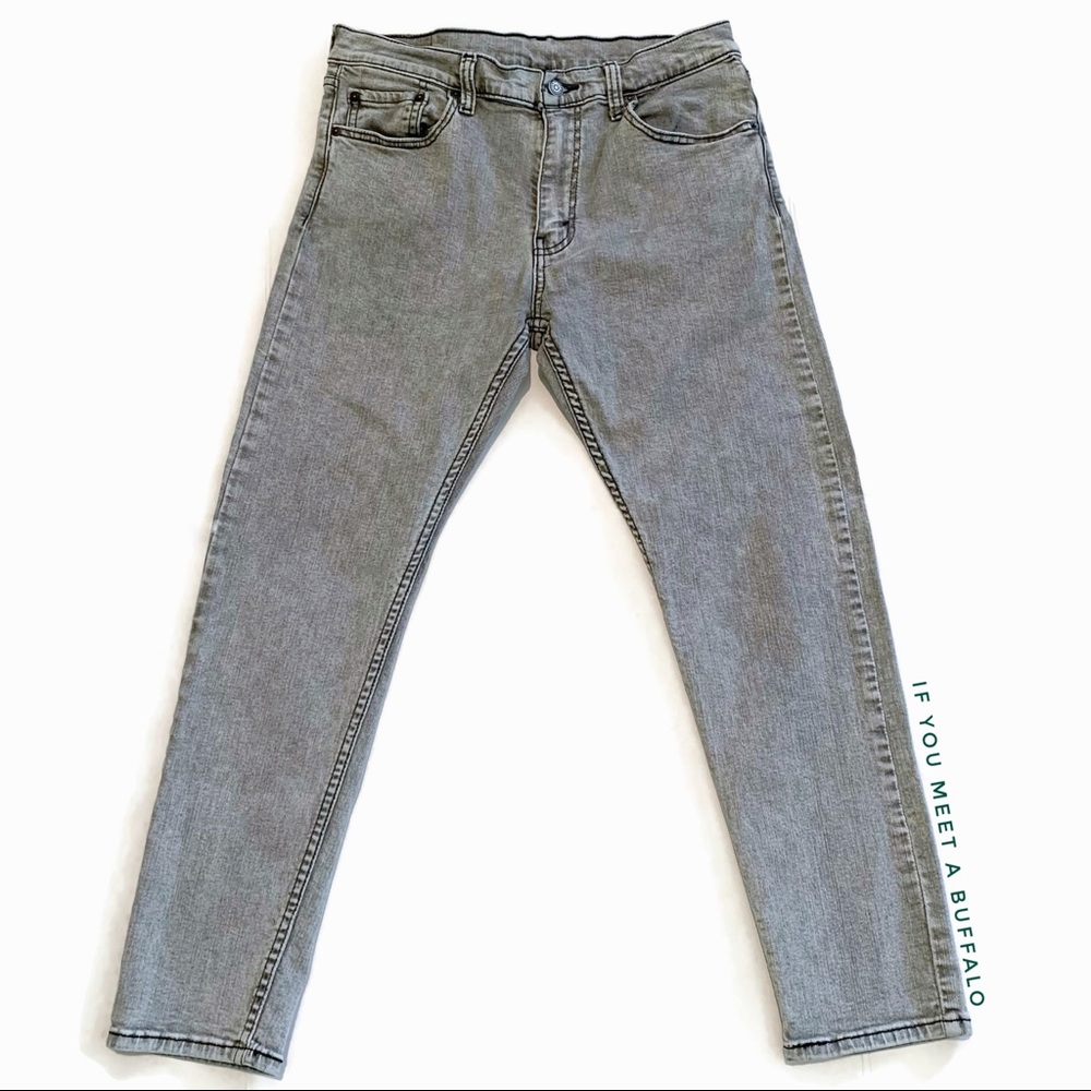 Levi’s 512 33x30 Slim Tapered Gray Jeans Bleach
